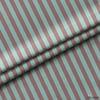Su Yeşili / Vizon 2x2 cm Çizgili Kumaş