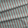 Su Yeşili / Vizon 2x2 cm Çizgili Kumaş