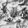 Toile de Jouy Desenli Kumaş (Siyah)