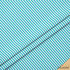 Turkuaz Beyaz 1x1 cm Süper İnce Çizgili Kumaş