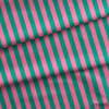 Turkuaz / Koyu Pembe 2x2 cm Çizgili Kumaş