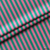 Turkuaz / Koyu Pembe 2x2 cm Çizgili Kumaş