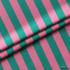 Turkuaz / Koyu Pembe 5x5 cm Çizgili Kumaş
