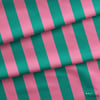 Turkuaz / Koyu Pembe 5x5 cm Çizgili Kumaş