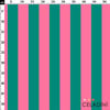 Turkuaz / Koyu Pembe 5x5 cm Çizgili Kumaş