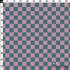 Turkuaz / Koyu Pembe Damalı Kumaş