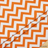 Turuncu Beyaz Zigzag (Chevron) Kumaş