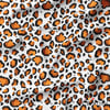 Turuncu Leopar Desenli Kumaş