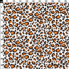 Turuncu Leopar Desenli Kumaş