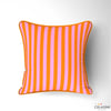 Turuncu / Pembe 2x2 cm Çizgili Kumaş