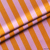 Turuncu / Pembe 5x5 cm Çizgili Kumaş