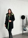 ADNOS YEŞİL ASTARLI SİYAH MONT