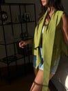 AHRA KRUVAZE YEŞİL YELEK BLUZ