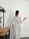 AMORGO BEYAZ MÜSLİN KAFTAN