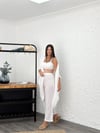 AMORGO BEYAZ MÜSLİN KAFTAN