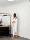 AMORGO BEYAZ MÜSLİN KAFTAN