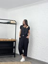ARLES SİYAH RAHAT PANTOLON
