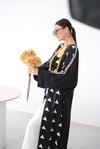 AZURE DESENLİ SİYAH TASARIM KAFTAN