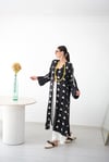 AZURE DESENLİ SİYAH TASARIM KAFTAN