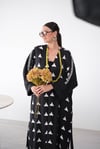 AZURE DESENLİ SİYAH TASARIM KAFTAN