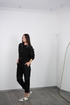 BABİL SİYAH TASARIM PANTOLON