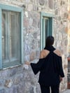 BALİ FERMUARLI SİYAH TRİKO BLUZ