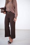 BALİ İNCE KEMERLİ KAHVE PANTOLON