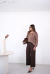 BALİ İNCE KEMERLİ KAHVE PANTOLON