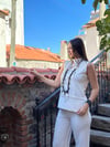 BALİ YARIM BALIKÇI KREM BLUZ