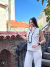 BALİ YARIM BALIKÇI KREM BLUZ