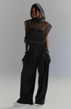 BEROSE CEP DETAYLI SİYAH PANTOLON
