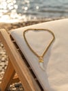 BEYAZ FİLDİŞİ GOLD KOLYE