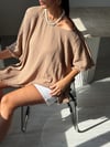 BEZY ASİMETRİK NATURAL BİSKÜVİ BLUZ