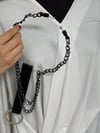 BİNA SİYAH TASARIM KOLYE