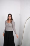 BOLİ DÜĞMELİ GRİ TRİKO