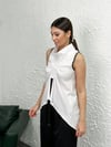 BORGO BEYAZ ASİMETRİK BLUZ