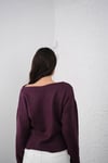 BRUNE ŞALLI KAYIK YAKA MOR TRİKO