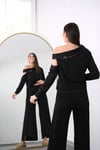CELLY KAPAKLI SİYAH PANTOLON