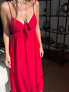 CHERRY VİŞNE İP ASKLI ELBİSE