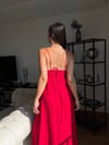 CHERRY VİŞNE İP ASKLI ELBİSE