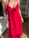 CHERRY VİŞNE İP ASKLI ELBİSE