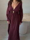 COSTA RİCA BORDO MÜSLİN ELBİSE