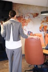 CRYSTAL ÇİZGİLİ GRİ BLAZER