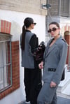 CRYSTAL ÇİZGİLİ SİYAH ZİNCİRLİ BLAZER