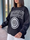 DARK BASKILI SİYAH SWEATSHIRT