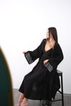 DENGE SİYAH TASARIM KAFTAN