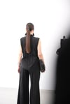 DREAMY SİYAH PİLE DETAYLI PANTOLON