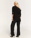 DRİFT MESH FİLE DETAYLI SİYAH PANTOLON