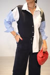 EFA LACİVERT GARNİLİ GÖMLEK