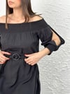 ELEN SİYAH TASARIM ELBİSE